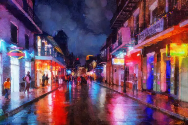 Bourbon street French Quarter, New Orleans digital manipulation